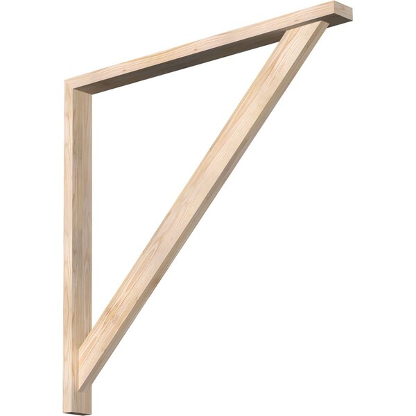 Ekena Millwork Traditional Craftsman Smooth Bracket w/ Offset Brace, Douglas Fir, 3 1/2"W x 42"D x 42"H BKT0402X42X42TRA04SDF - main